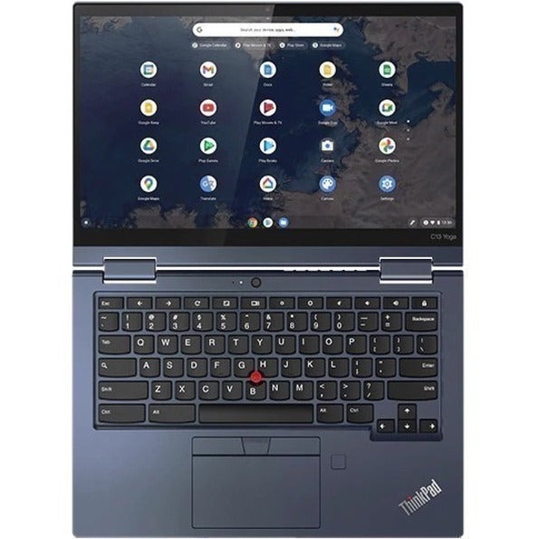 Lenovo Thinkpad C13 Yoga Chromebook 33.8 Cm (13.3") Touchscreen Full Hd Amd Ryzen™ 5 8 Gb Ddr4-Sdram 256 Gb Ssd Wi-Fi 5 (802.11Ac) Chrome Os Blue 20Ux001Qus