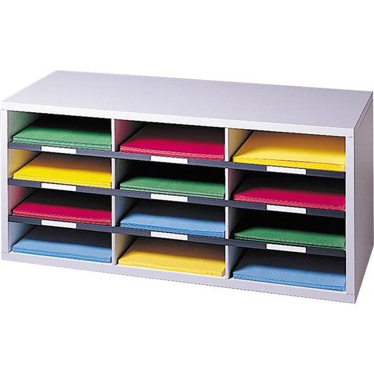 12-Compartment Sorter Keeps Letter Size Literature, Files, And Forms Organized A
