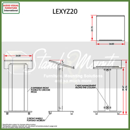 Audio Visual Furniture Curved Lectern LEXYZ20-C