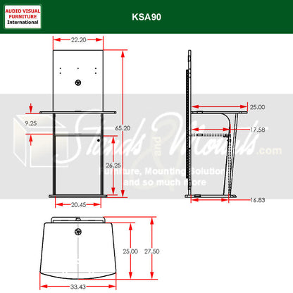 Audio Visual Furniture Information Kiosk (Keyboard Tray, Various) KS90-KB