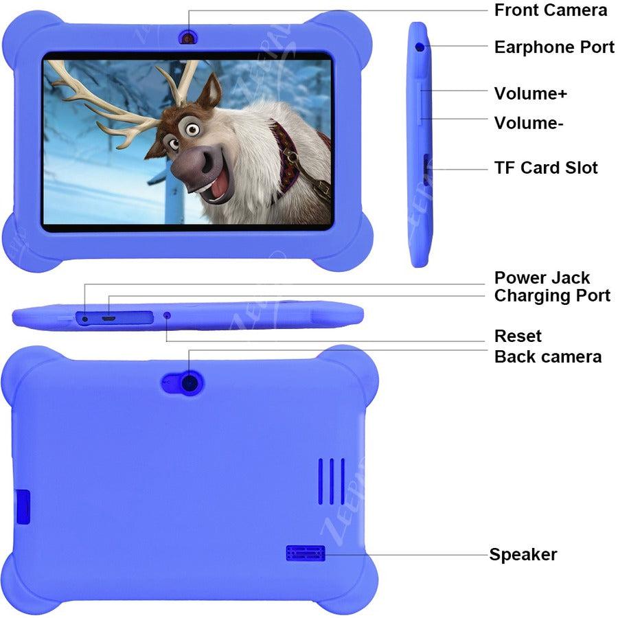 Kids Android Tablet 4C 1Gb,16Gb 7In Wrls Bt Blue