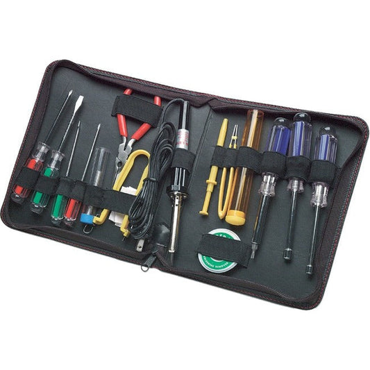 Manhattan Technician Tool Kit (17 Items), Consists Of: Soldering Iron (Euro 2-Pin Plug), Solder And Wick, 4X Chip Tools (Anti Static), Pliers, 2X Nut-Drivers, 2X Torque Screwdrivers, 4X Screwdrivers (Phillips & Flat Head), Tube For Spares, Case, Lifetime