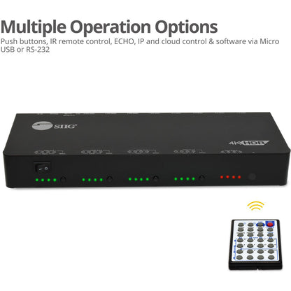 Siig 4X4 Hdmi 2.0 4K Hdr Matrix Switch With Cloud Control