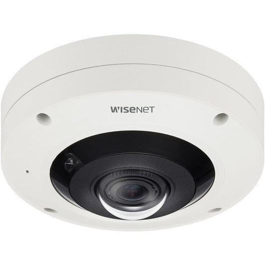 Wisenet XNF-9010RV 12 Megapixel Outdoor Network Camera - Color - Fisheye - White - TAA Com