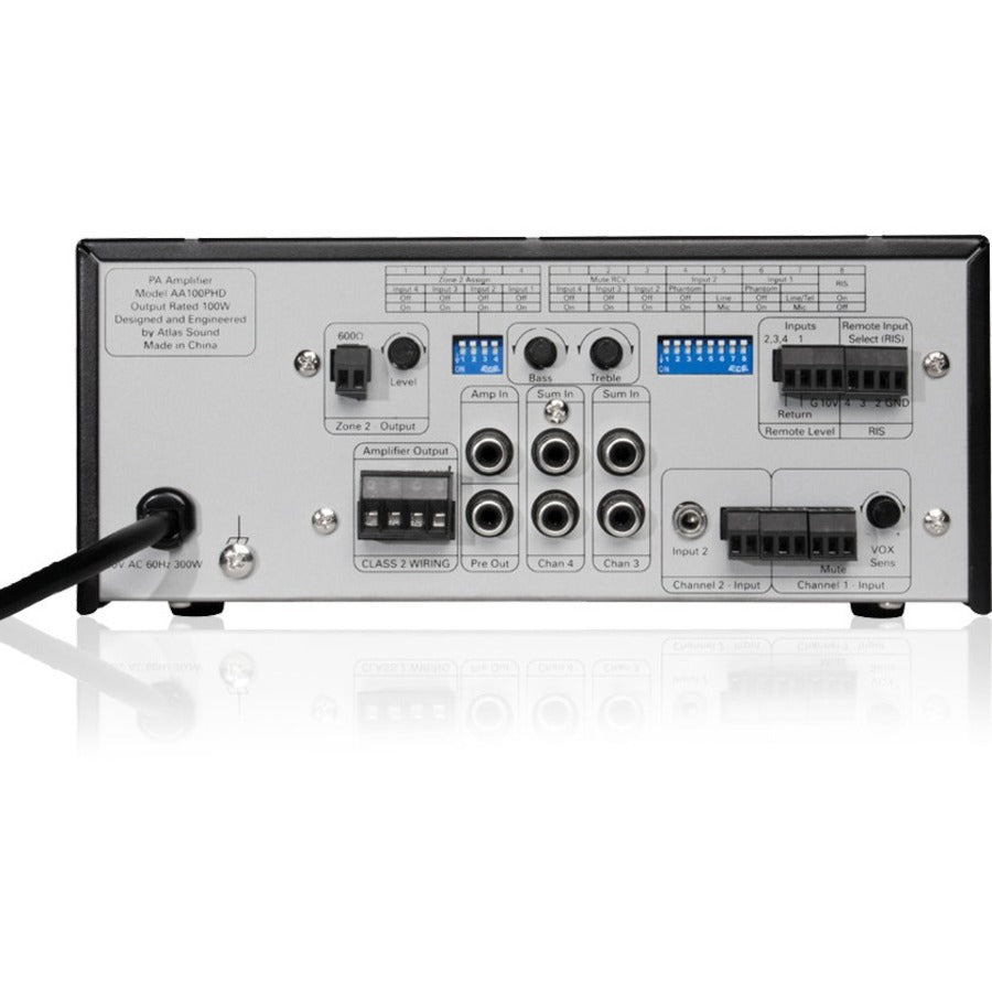 4Input 100W 25V/70V/4 Mixer,Amplifier With Phd Automatic