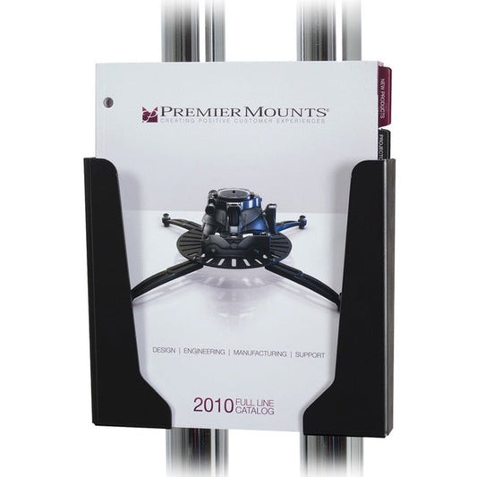 Premier Mounts Dual-Pole Brochure Holder For Carts And Stands