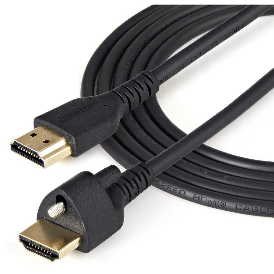 Startech.Com 6Ft (2M) Hdmi Cable With Locking Screw - 4K 60Hz Hdr - High Speed Hdmi 2.0 Monitor