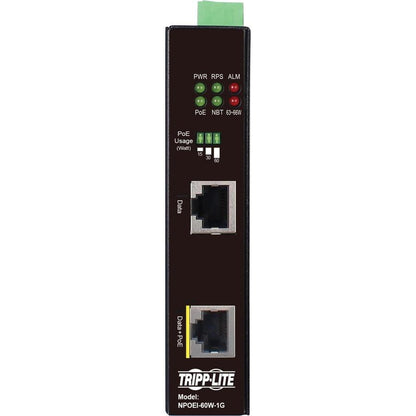 Tripp Lite Npoei-60W-1G Industrial Gigabit Ethernet Poe Injector, 60W Poe++, 802.3Bt, Midspan,