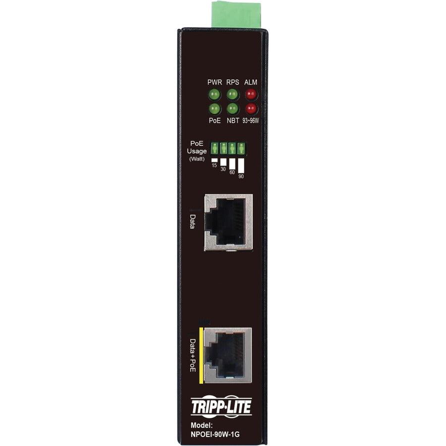 Tripp Lite Npoei-90W-1G Industrial Gigabit Ethernet Poe Injector, 90W Poe++, 802.3Bt, Midspan,