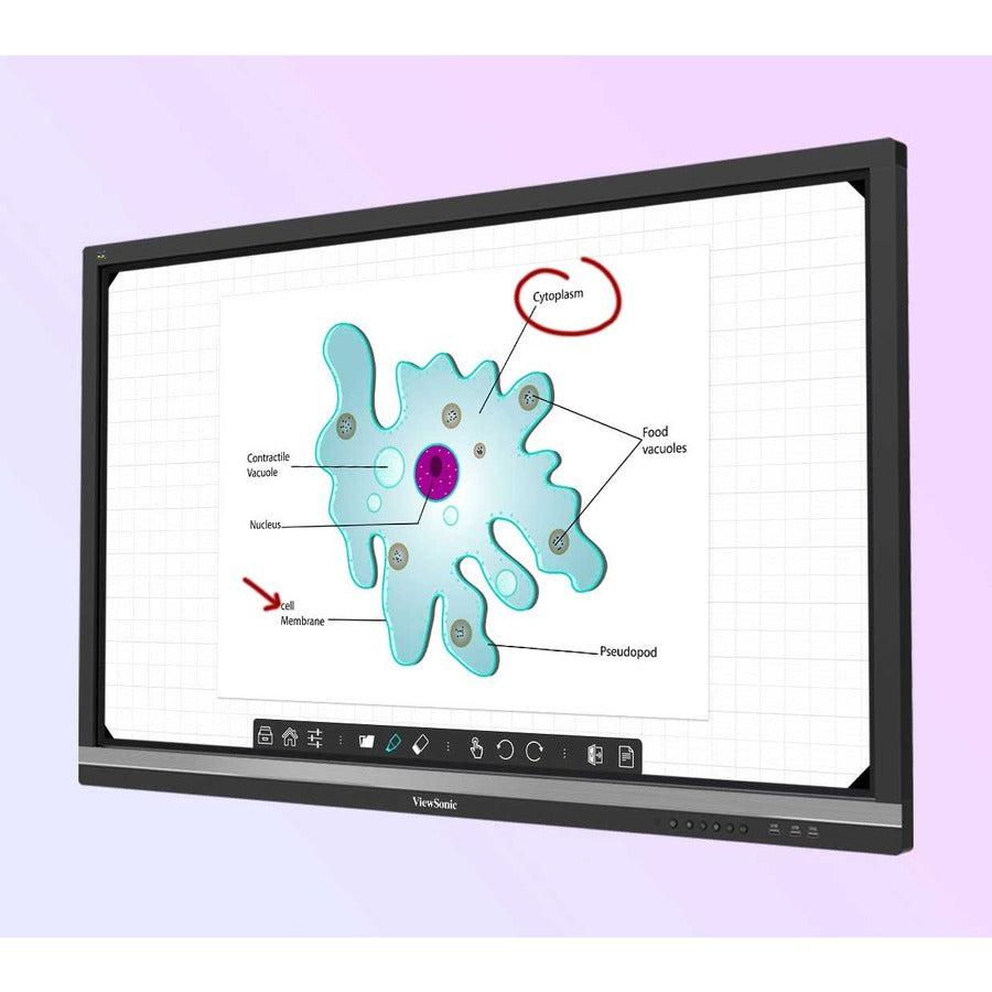 Viewsonic Ifp6550-E2 Interactive Whiteboard 165.1 Cm (65") 3840 X 2160 Pixels Touchscreen Black