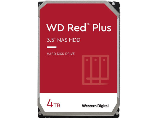 Wd Red Plus 4Tb Nas Hard Disk Drive - 5400 Rpm Class Sata 6Gb/S, Cmr, 64Mb Cache, 3.5 Inch - Wd40Efrx