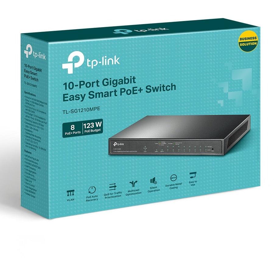 10-Port Gigabit Easy Smart Sw,With 8-Port Poe+