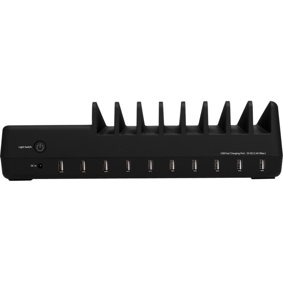 10-Port Usb Charging Station With Ambient Light Deck
