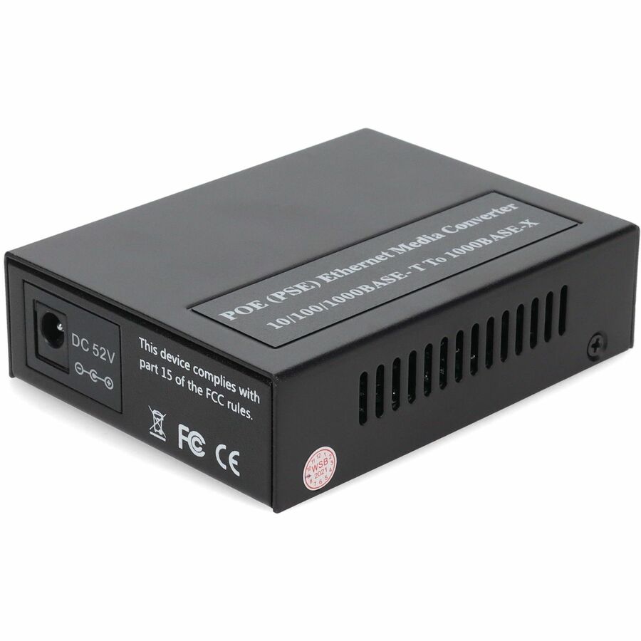 Addon 10/100/1000Base-Tx(Rj-45) To 1000Base-Mx(St) Mmf 1310Nm 2Km Ieee802.3At/48V/1.0A/50W Poe Media Converter