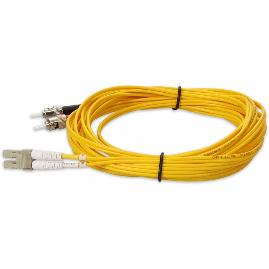 AddOn 2m LC (Male) to ST (Male) Yellow OM1 Duplex Fiber OFNR (Riser-Rated) Patch Cable ADD-ST-LC-2M6MMF-YW