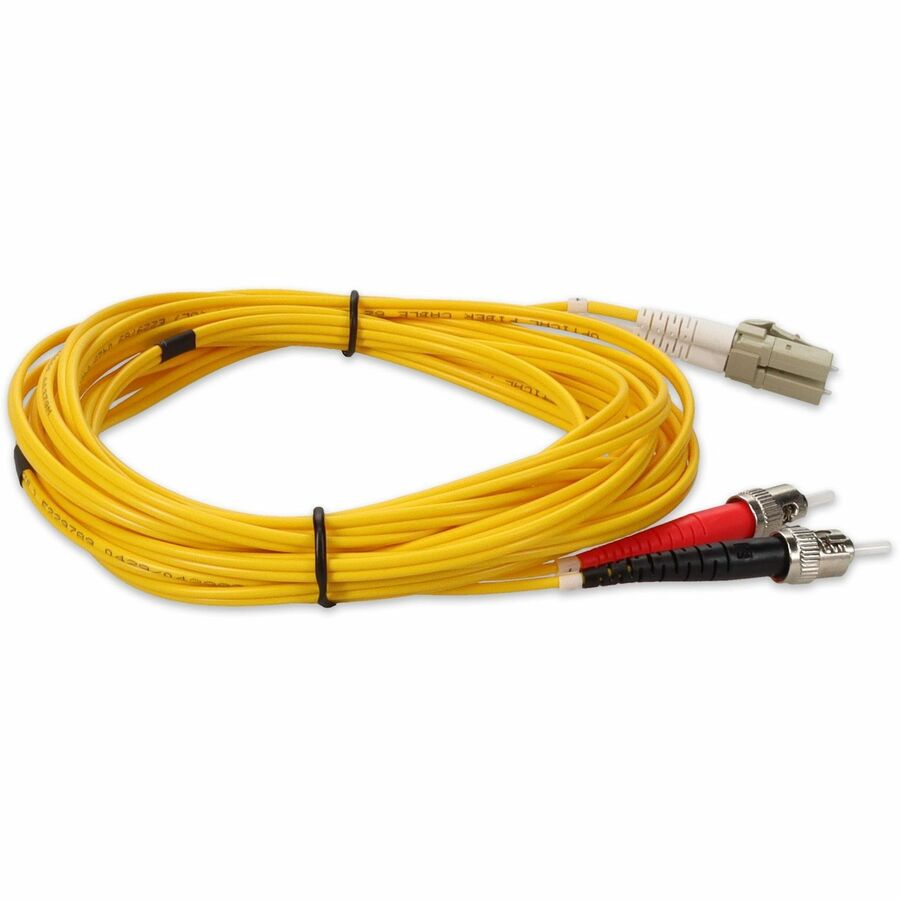 AddOn 2m LC (Male) to ST (Male) Yellow OM1 Duplex Fiber OFNR (Riser-Rated) Patch Cable ADD-ST-LC-2M6MMF-YW