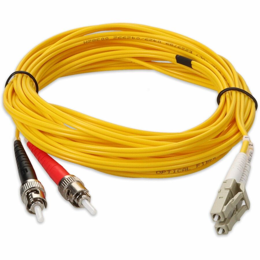 AddOn 2m LC (Male) to ST (Male) Yellow OM1 Duplex Fiber OFNR (Riser-Rated) Patch Cable ADD-ST-LC-2M6MMF-YW