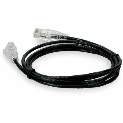 AddOn 9ft Black CAT 6 Slim PVC Ethernet Cable Snagless Clear-Claw RJ-45 M/M ADD-9FSLCAT6-BK