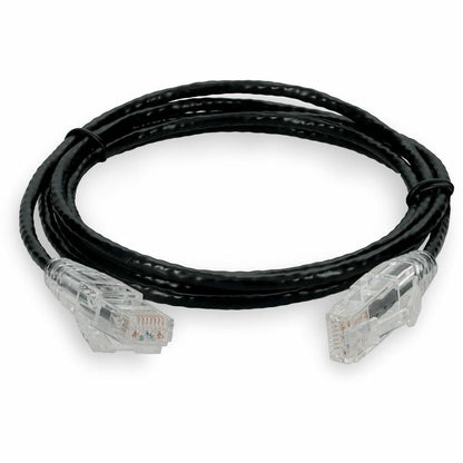 AddOn 9ft Black CAT 6 Slim PVC Ethernet Cable Snagless Clear-Claw RJ-45 M/M ADD-9FSLCAT6-BK