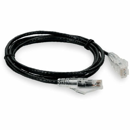 AddOn 9ft Black CAT 6 Slim PVC Ethernet Cable Snagless Clear-Claw RJ-45 M/M ADD-9FSLCAT6-BK