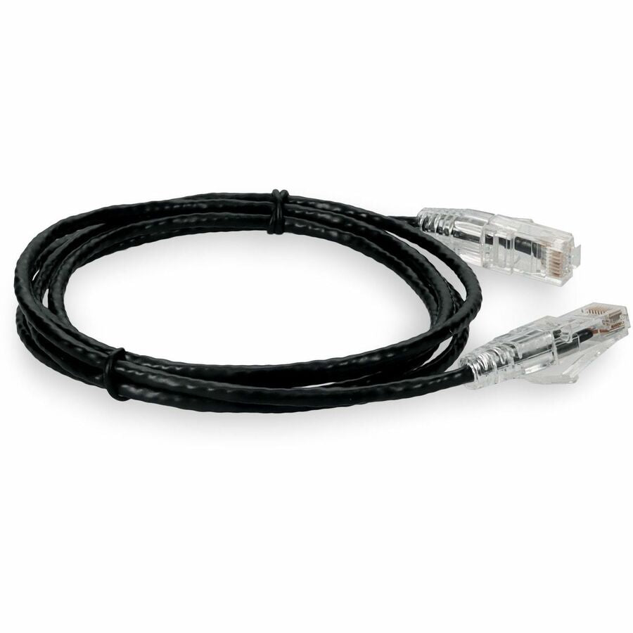 AddOn 9ft Black CAT 6 Slim PVC Ethernet Cable Snagless Clear-Claw RJ-45 M/M ADD-9FSLCAT6-BK