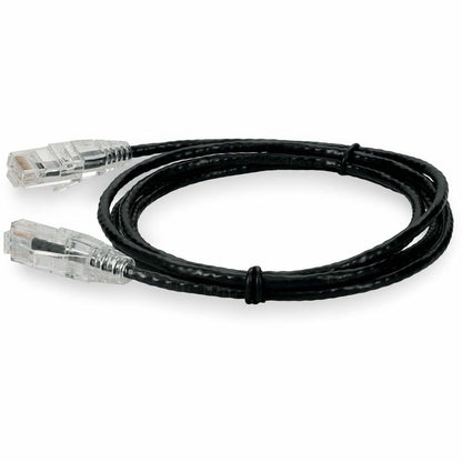 AddOn 9ft Black CAT 6 Slim PVC Ethernet Cable Snagless Clear-Claw RJ-45 M/M ADD-9FSLCAT6-BK