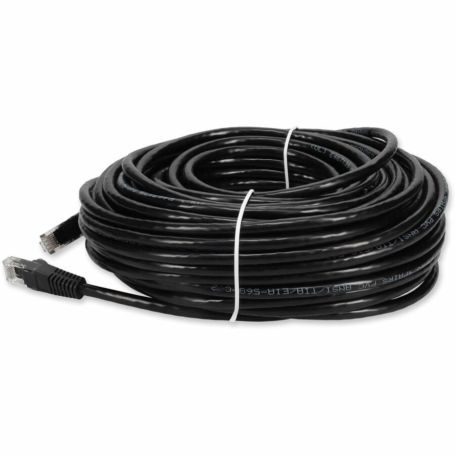 AddOn 60ft Black CAT 6 PVC Ethernet Cable Snagless Bubble Boot RJ-45 M/M ADD-60FCAT6-BK