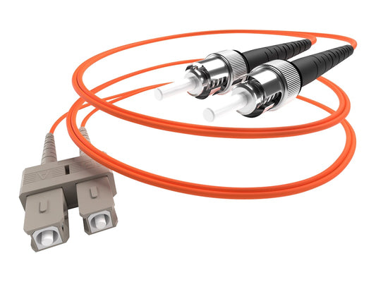 8 Meter Sc-St Om1 1Gig Fiber Optic Cable, Orange, Ofnr, 62.5/125 Micron, Multimo