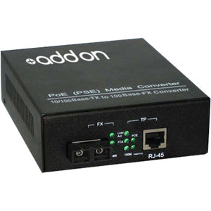 Addon 10/100Base-Tx(Rj-45) To 100Base-Lx(Sc) Smf 1310Nm 20Km Poe Media Converter Add-Fmcp-Lx-2Sc