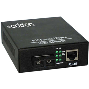 Addon 10/100Base-Tx(Rj-45) To 100Base-Lx(Sc) Smf 1310Nm 20Km Poe Media Converter Add-Fmcpd-Lx-2Sc