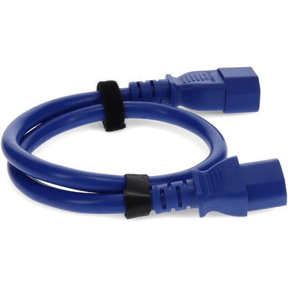 Addon Networks 6Ft C13 Female To C14 Male 18Awg 100-250V At 10A Blue Power Cable