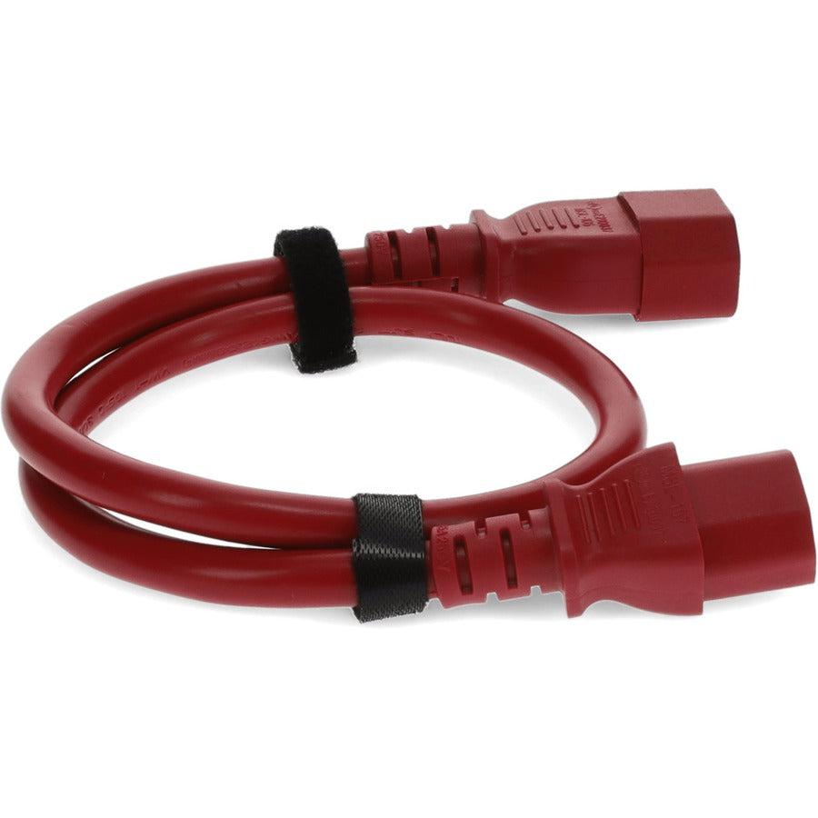 Addon Networks Add-C132C1418Awg3Ftrd Power Cable Red 0.91 M C14 Coupler C13 Coupler