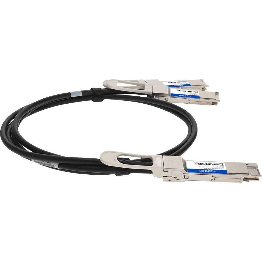 Addon Networks Cab-D-2Q-200G-1M-Ao Infiniband Cable 2Xqsfp28 Qsfp-Dd Black, Silver