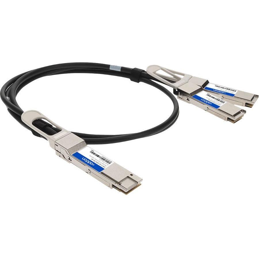 Addon Networks Cab-D-2Q-200G-1M-Ao Infiniband Cable 2Xqsfp28 Qsfp-Dd Black, Silver