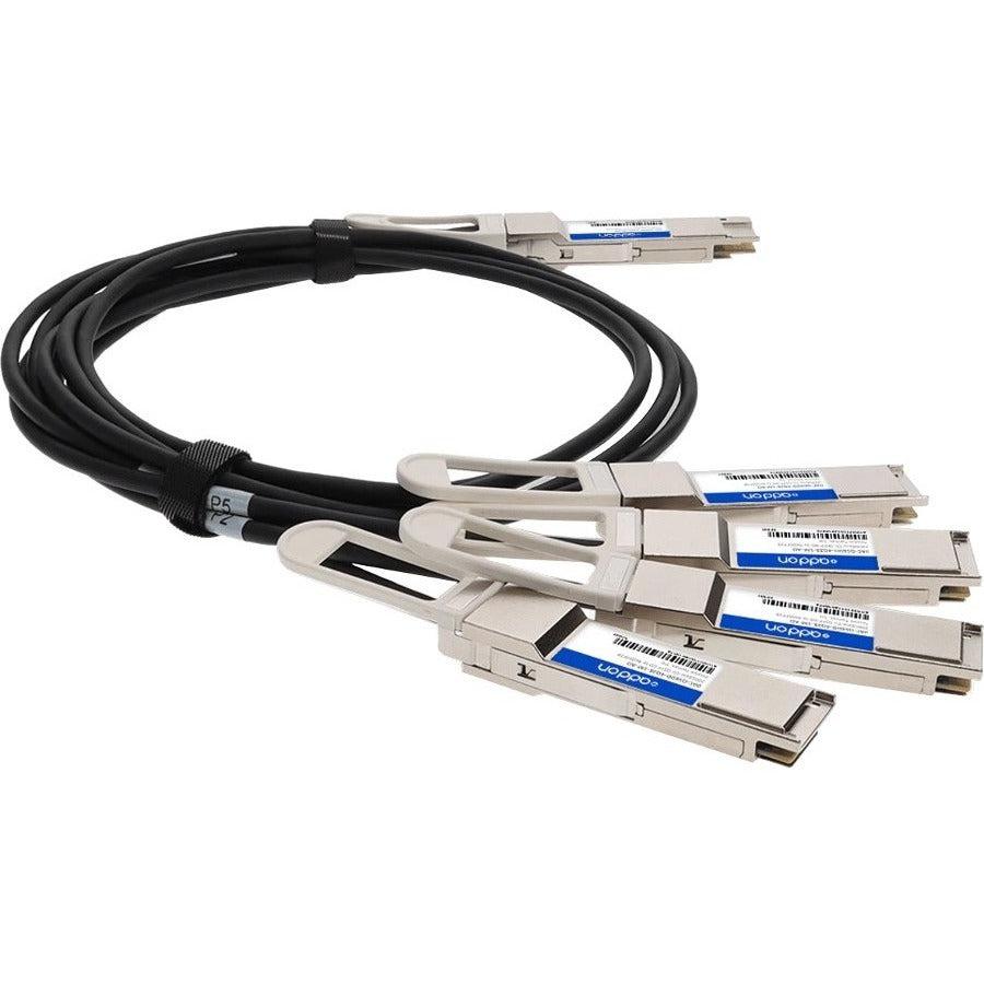 Addon Networks Cab-D-4Q-200G-1M-Ao Infiniband Cable 4Xqsfp28 Qsfp-Dd Black, Silver