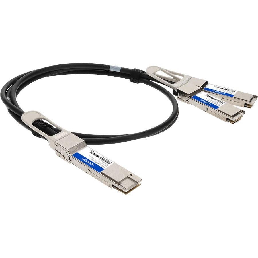 Addon Networks Dac-Q56Dd-2Q28-1M-Ao Infiniband Cable 2Xqsfp28 Qsfp-Dd Black, Silver