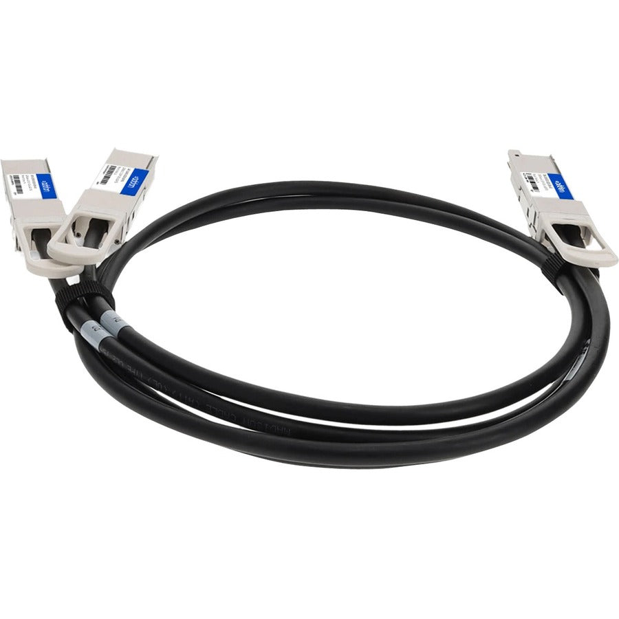 Addon Networks Dac-Q56Dd-2Q28-2M-Ao Infiniband Cable 2Xqsfp28 Qsfp-Dd Black, Silver