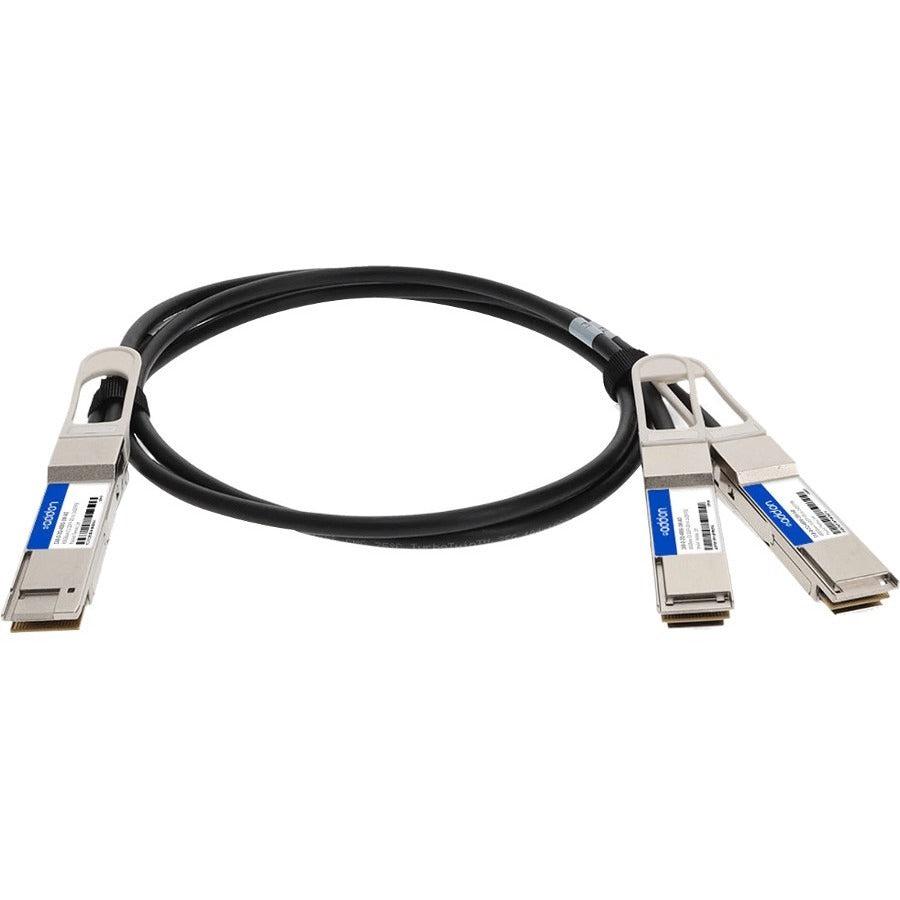 Addon Networks Dac-Q56Dd-2Q56-2M-Ao Infiniband Cable Qsfp-Dd 2Xqsfp56 Black, Silver