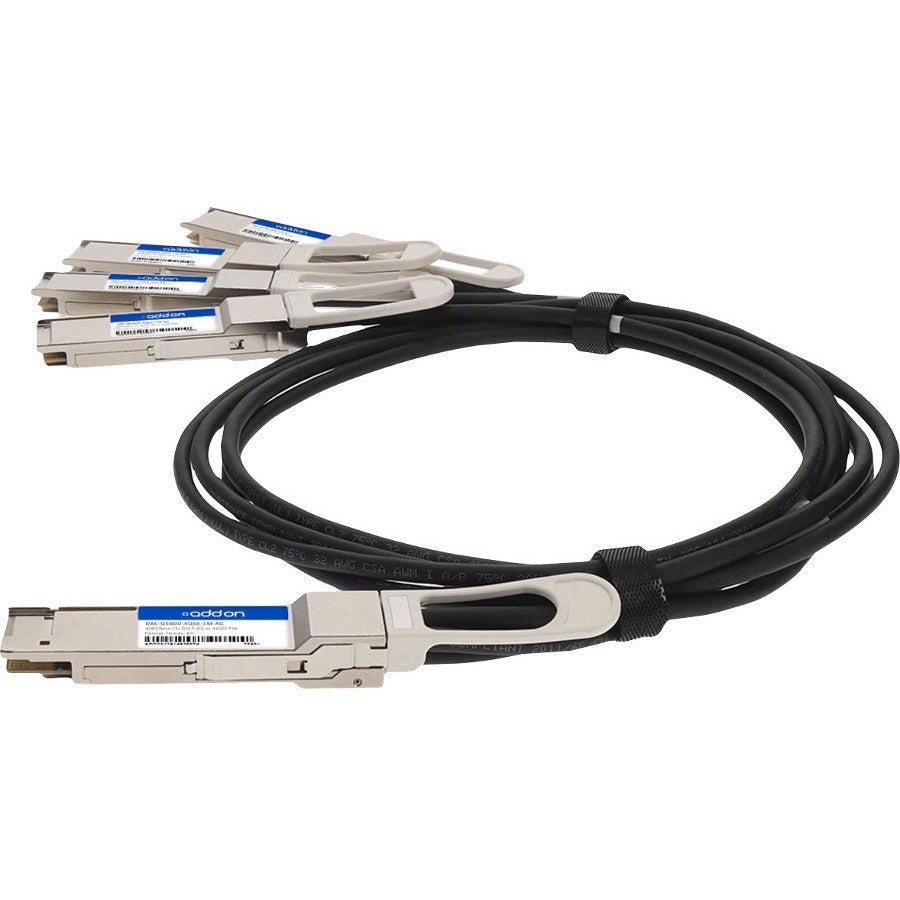 Addon Networks Dac-Q56Dd-4Q56-1M-Ao Infiniband Cable 4Xqsfp56 Qsfp-Dd Black, Silver