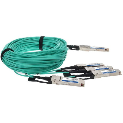 Addon Networks Q400G-4Q56G-Aoc2M-Ao Infiniband Cable 2 M Qsfp-Dd 4X Qsfp56 Turquoise