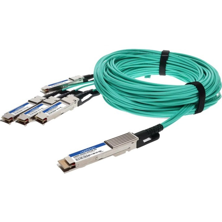 Addon Networks Q400G-4Q56G-Aoc5M-Ao Infiniband Cable 5 M Qsfp-Dd 4X Qsfp56 Turquoise