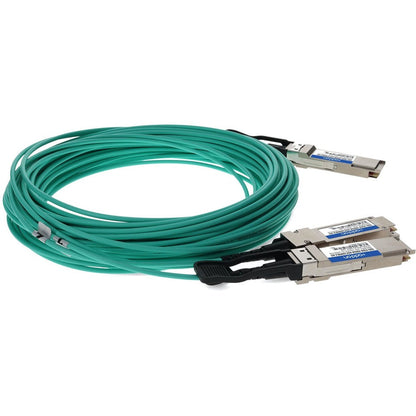 Addon Networks Q56-2Q56-200Gb-Aoc10Miblz-Ao Infiniband Cable 10 M Qsfp56 2X Qsfp56 Green