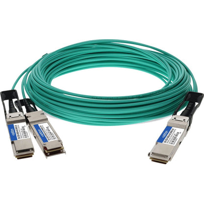 Addon Networks Q56-2Q56-200Gb-Aoc10Miblz-Ao Infiniband Cable 10 M Qsfp56 2X Qsfp56 Green