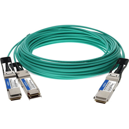 Addon Networks Q56-2Q56-200Gb-Aoc3Miblz-Ao Infiniband Cable 3 M Qsfp56 2X Qsfp56 Green