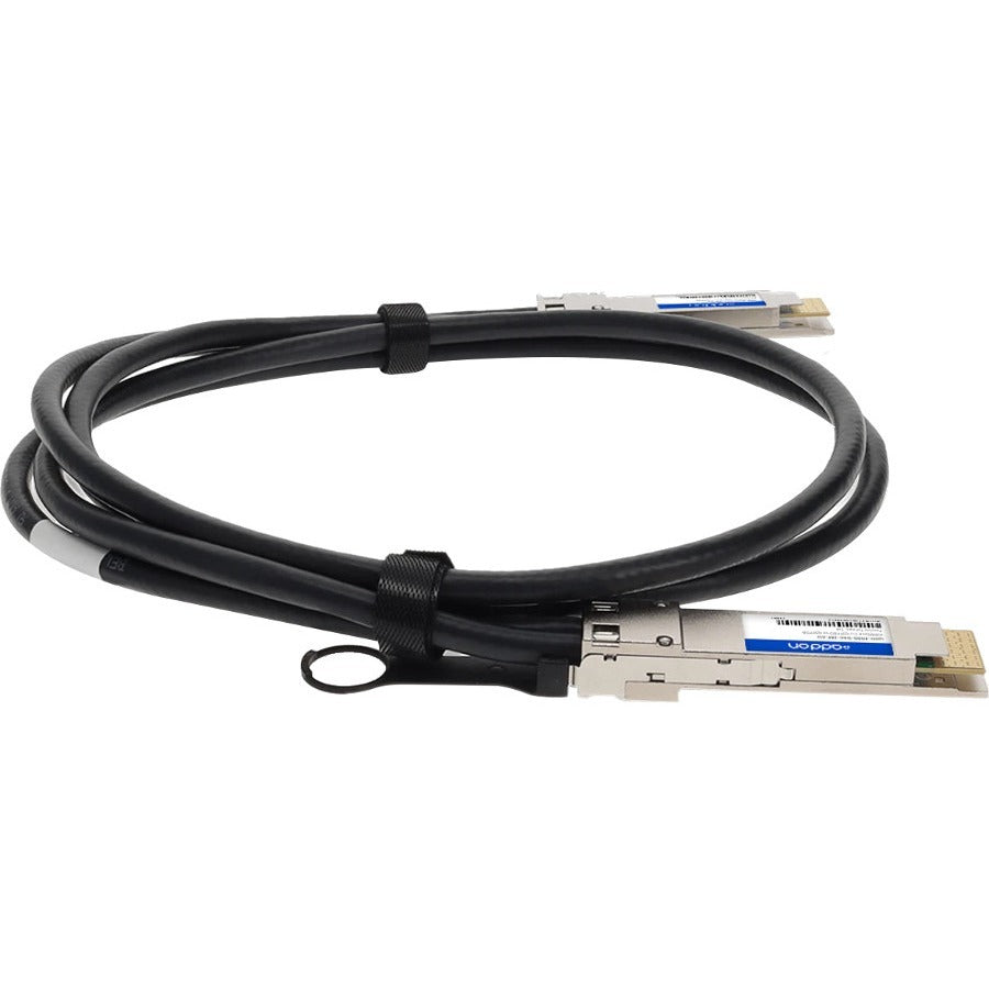 Addon Networks Qdd-200-Cu1M-Ao Infiniband Cable 1 M Qsfp-Dd Black, Silver