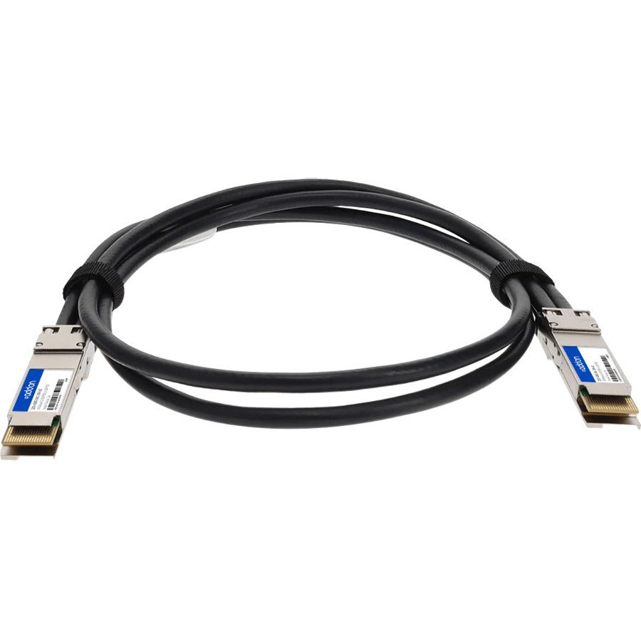 Addon Networks Qdd-200-Cu1M-Ao Infiniband Cable 1 M Qsfp-Dd Black, Silver