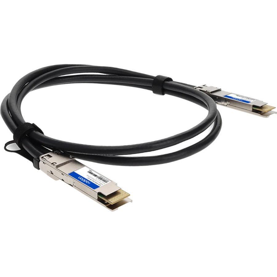 Addon Networks Qdd-400-Cu2-5M-Ao Infiniband Cable 2.5 M Qsfp-Dd Black, Silver