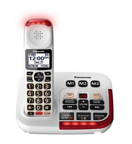 Amplified Cordless with Answering in Whi KX-TGM420W