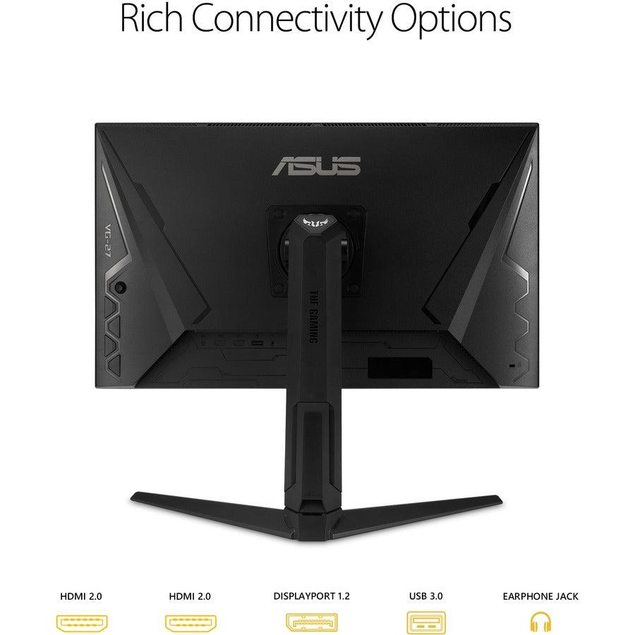 Asus Vg27Aql1A 27 Inch Widescreen 1Ms 1,000:1 Hdmi/Displayport Hdr Monitor, W/ Speakers (Black)