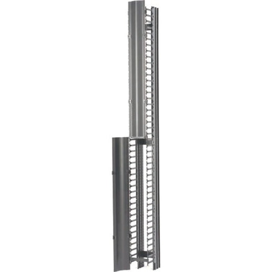 B-Line Rcm+ Vertical Cable Manager, Single Sided High Density, 6"W X 84"H, Flat Black